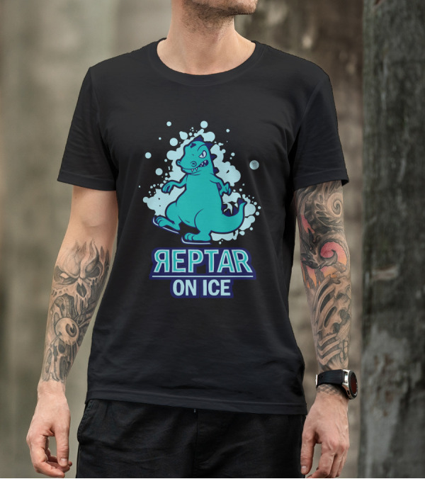 Reptar On Ice Rugrats Dinosaur Skating Adventure T-Shirt