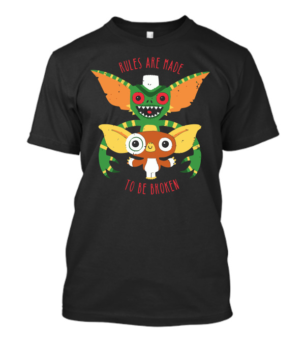 Rules Are Made To Be Broken Gremlins Gizmo Stripe T-Shirt