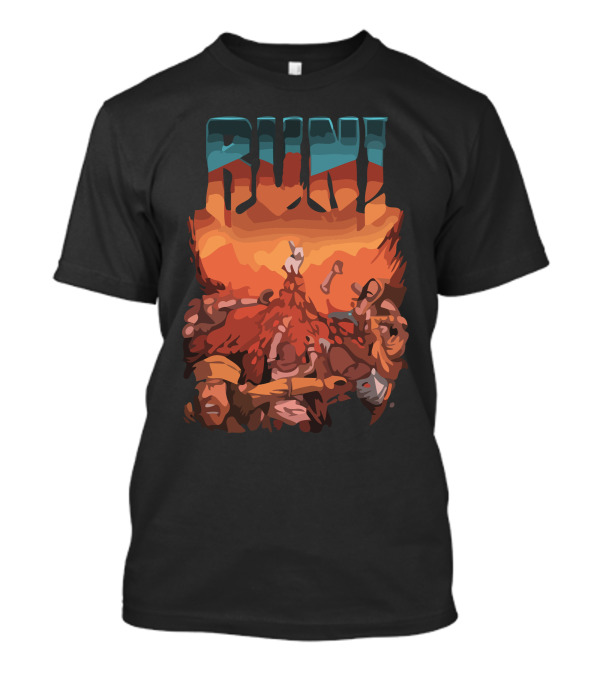 Run Vintage Desert Soldiers War Battle Scene T-Shirt