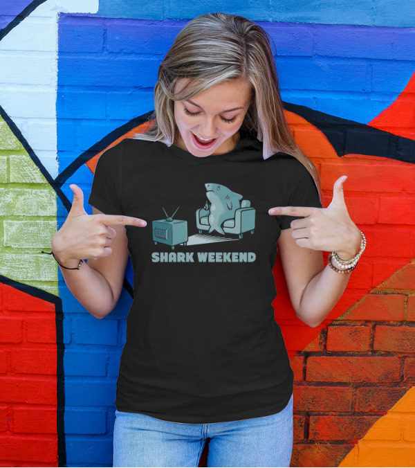 Shark Weekend TV Couch Relaxation T-Shirt