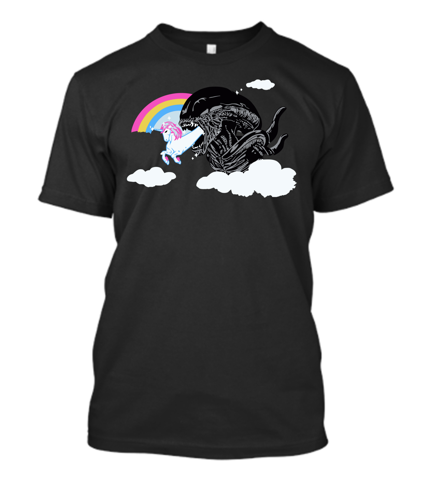 Alien Unicorn Rainbow Encounter Fantasy T-Shirt