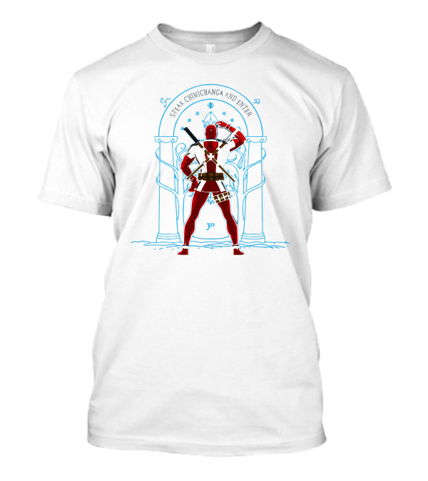 Deadpool Speak Chimichanga And Enter Portal Adventure T-Shirt