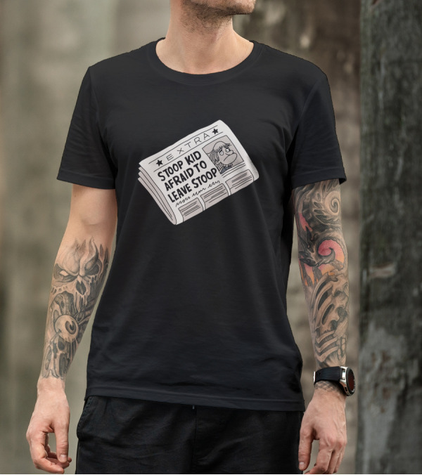 STOOP KID AFRAID TO LEAVE STOOP EXTRA NEWSPAPER COMIC T-Shirt
