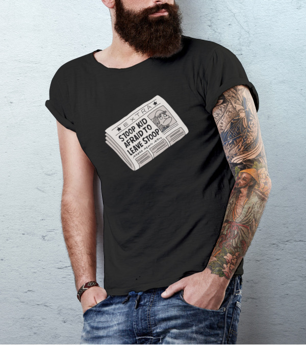 STOOP KID AFRAID TO LEAVE STOOP EXTRA NEWSPAPER COMIC T-Shirt