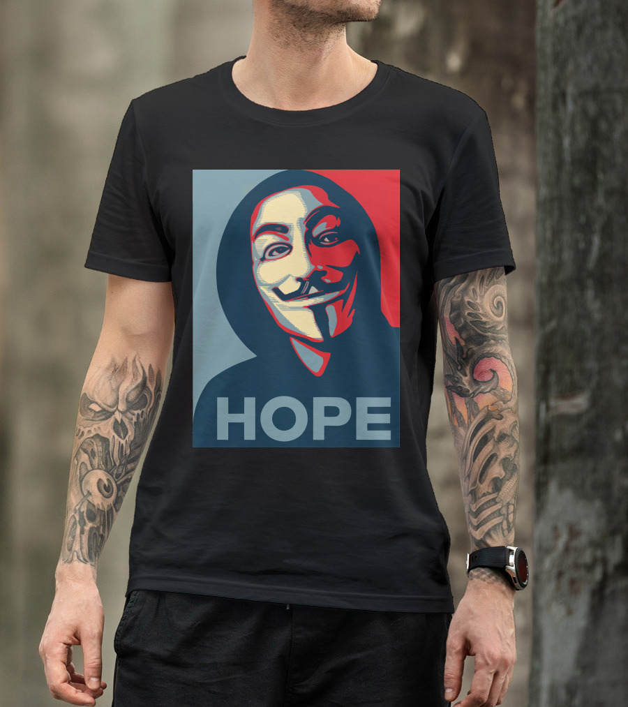 Anonymous Hope Guy Fawkes Mask T-Shirt