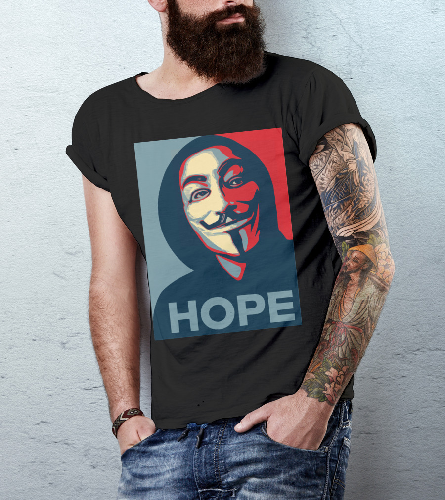 Anonymous Hope Guy Fawkes Mask T-Shirt