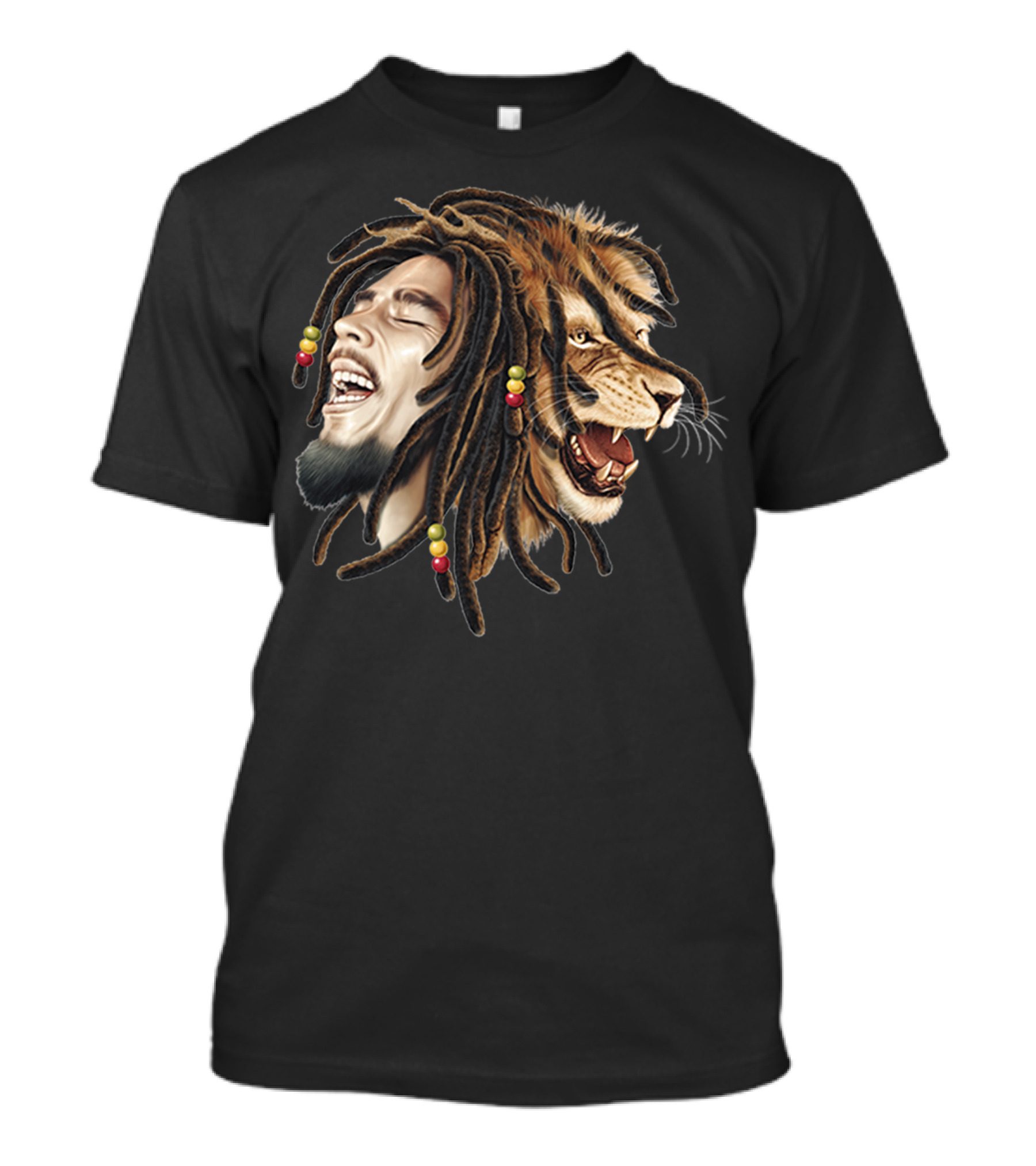 Bob Marley Lion Head Dreadlocks Fusion T-Shirt