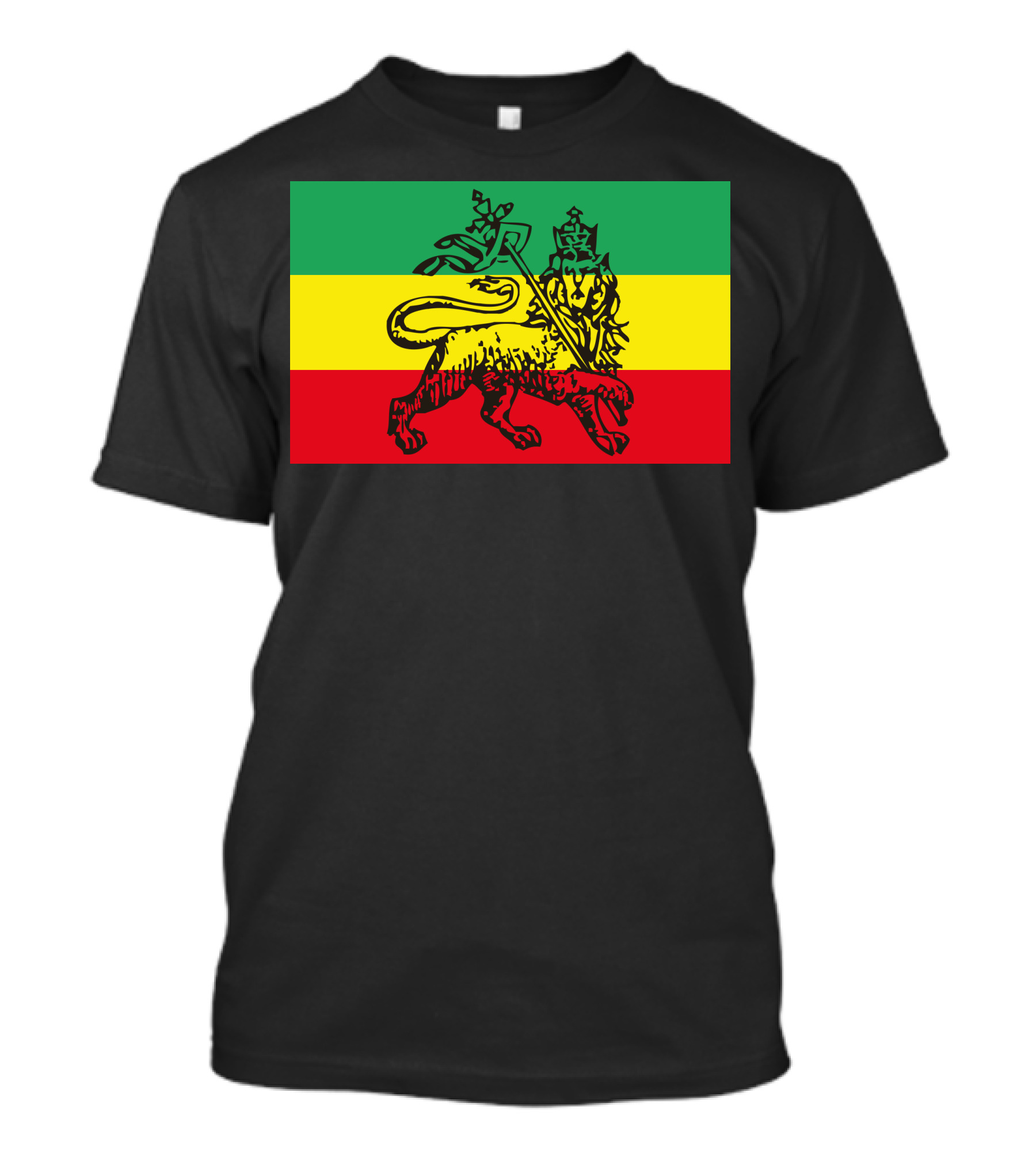 Ethiopia Reggae Rasta Lion Of Judah Flag T-Shirt