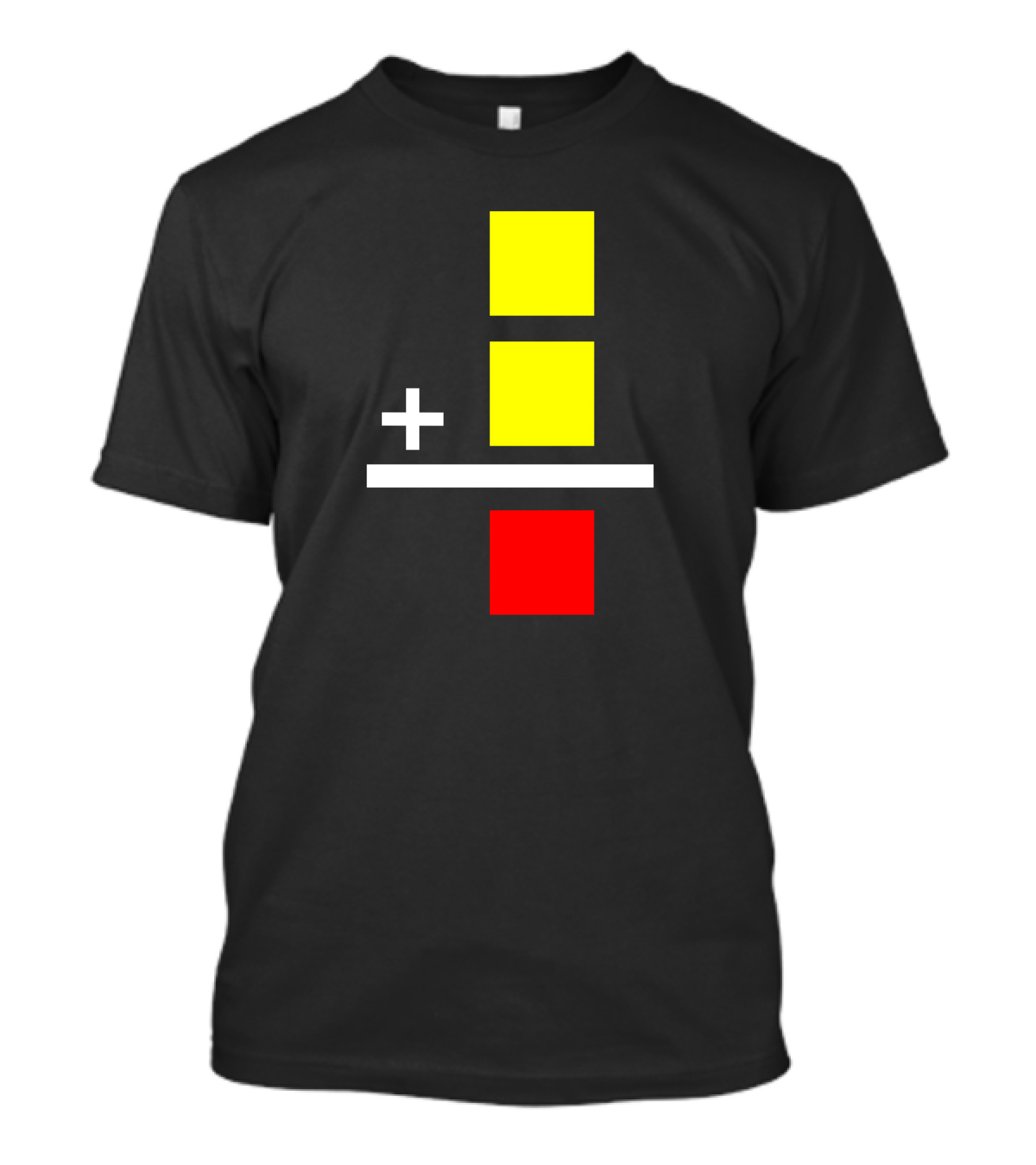 Funny Soccer Penalty Equation Yellow Plus Red Card T-Shirt