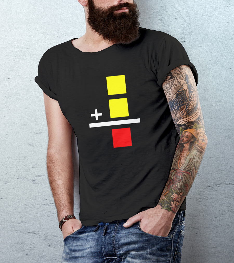 Funny Soccer Penalty Equation Yellow Plus Red Card T-Shirt