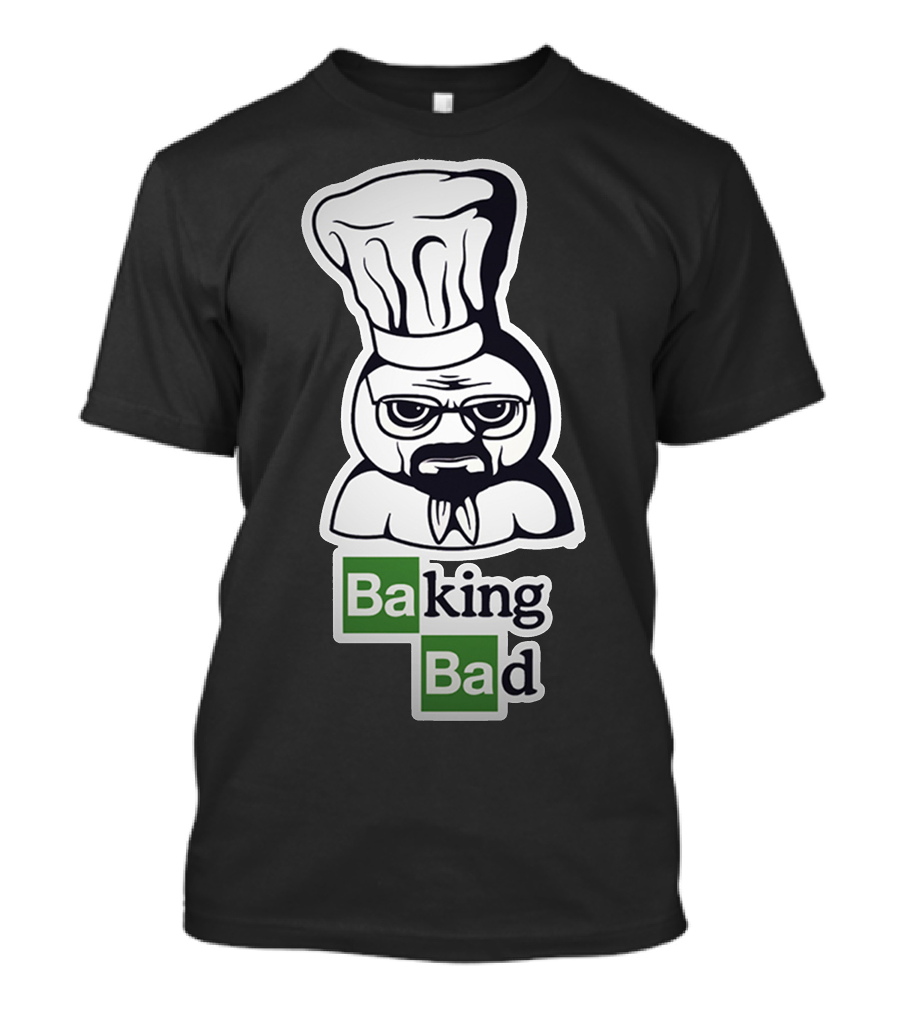 Heisenberg Baking Bad Chef Hat Green Blocks T-Shirt
