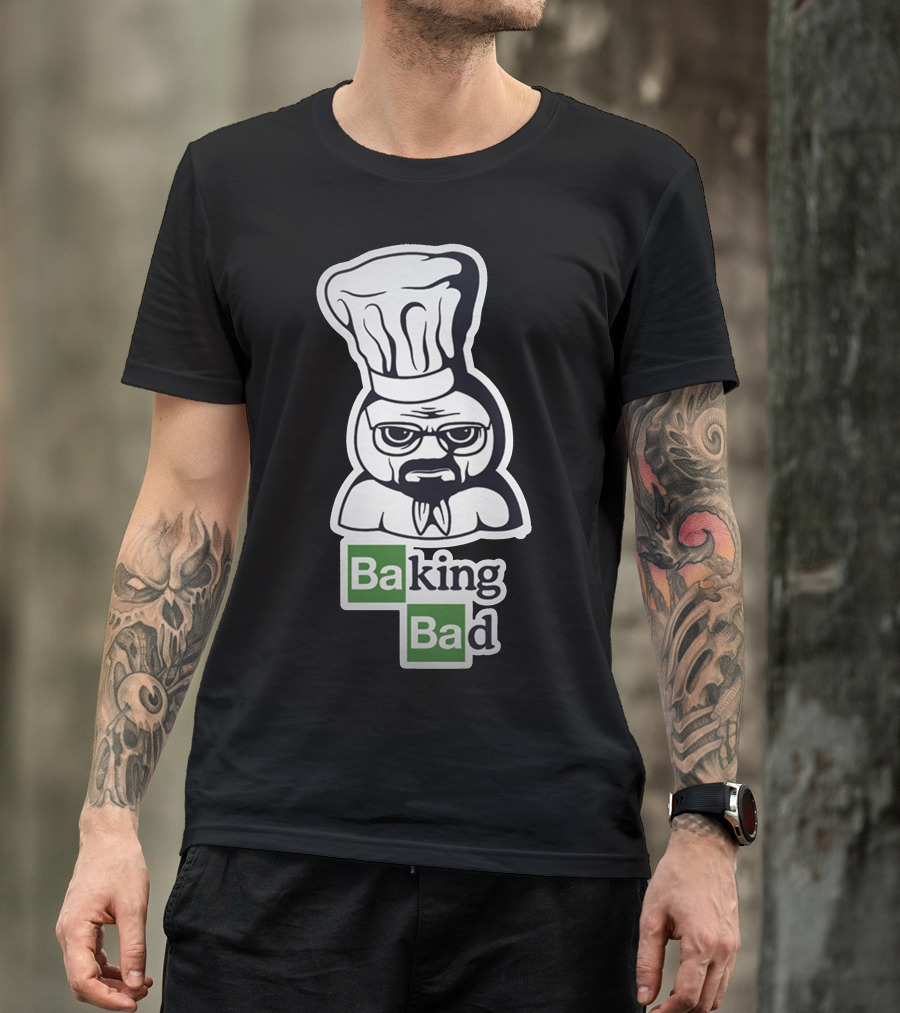 Heisenberg Baking Bad Chef Hat Green Blocks T-Shirt