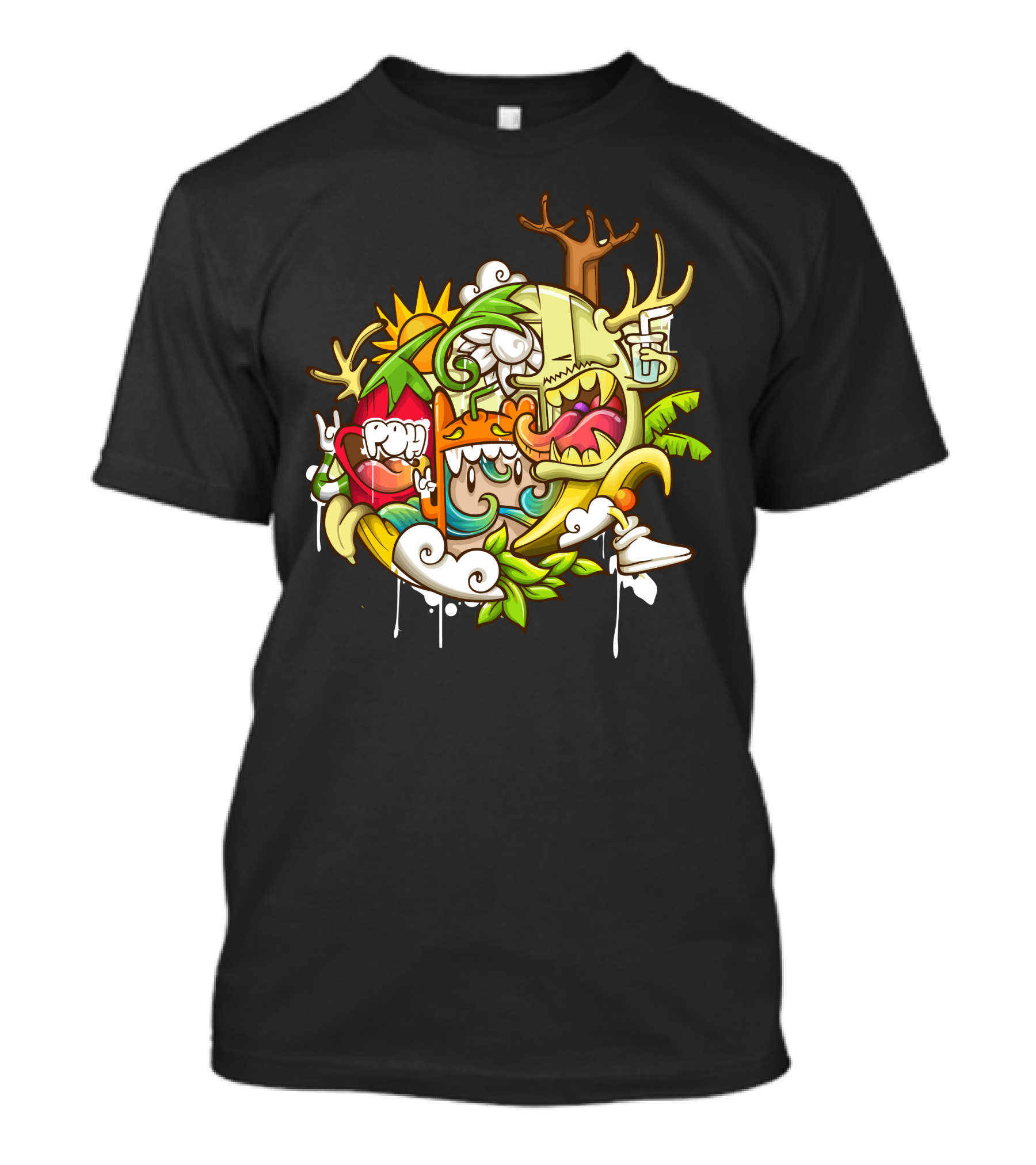 Japelanos Pop Cartoon Jungle Adventure T-Shirt