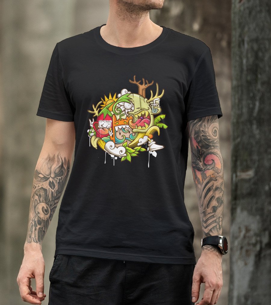 Japelanos Pop Cartoon Jungle Adventure T-Shirt
