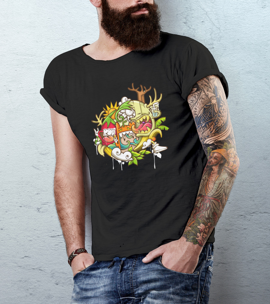 Japelanos Pop Cartoon Jungle Adventure T-Shirt
