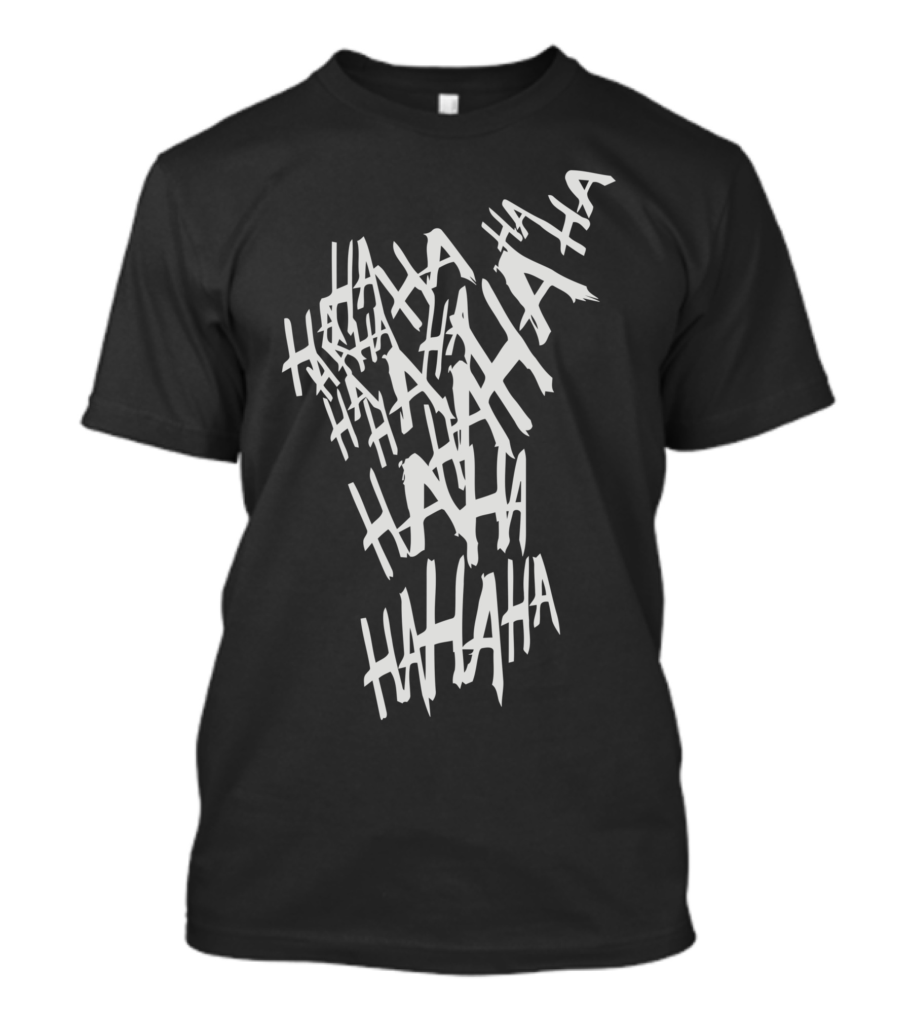 HAHAHA Jokerj Inspired Text T-Shirt