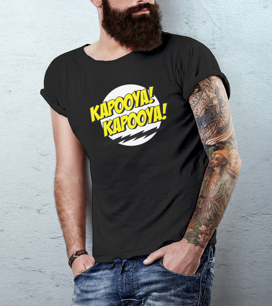 KAPOOYA KAPOOYA Comic Style Text With Lightning Bolts T-Shirt