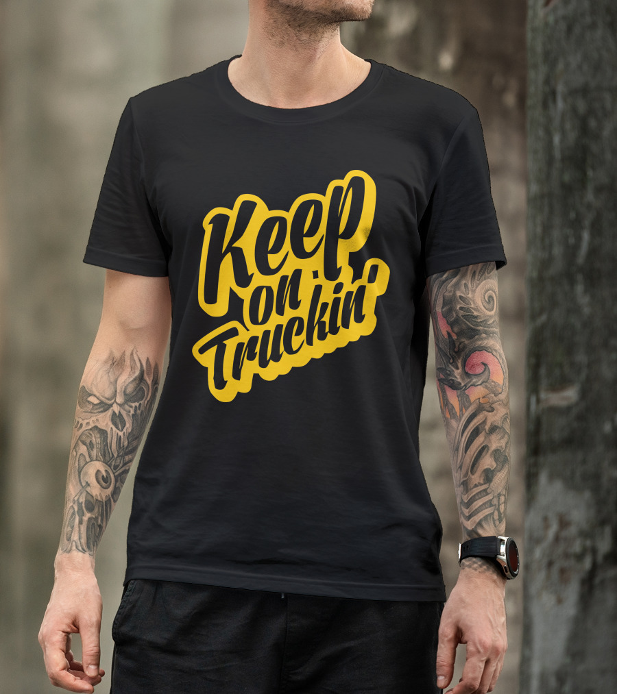Keep On Truckin Robert Crumb Style Vintage Retro 1970s Lettering T-Shirt