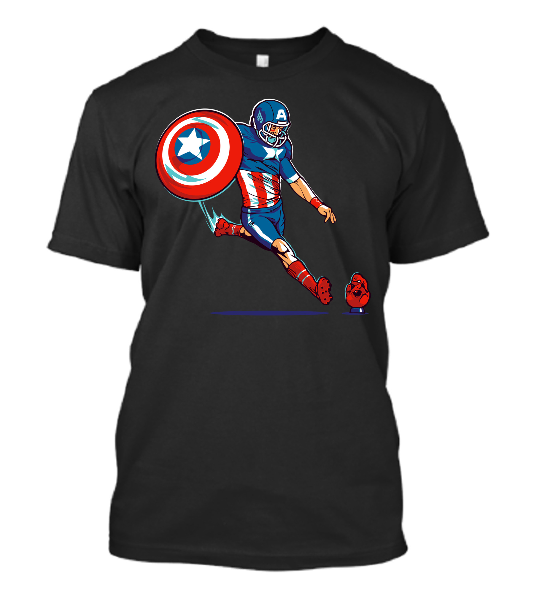 Captain America Football Kickoff Heroic Play T-Shirt