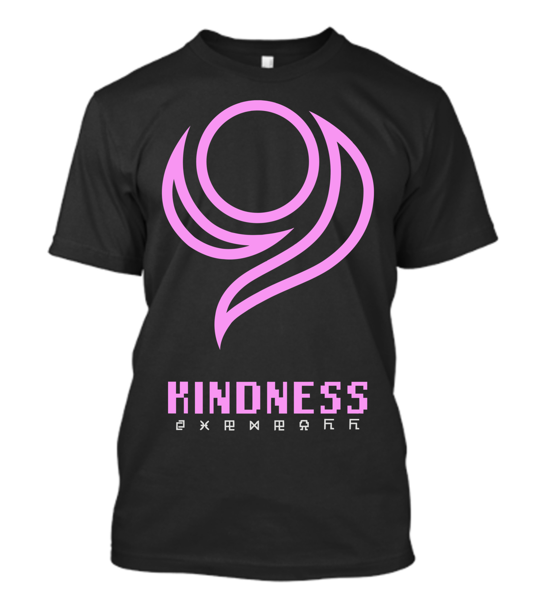 Kindness 9 Pink Symbol With Geometric Characters T-Shirt