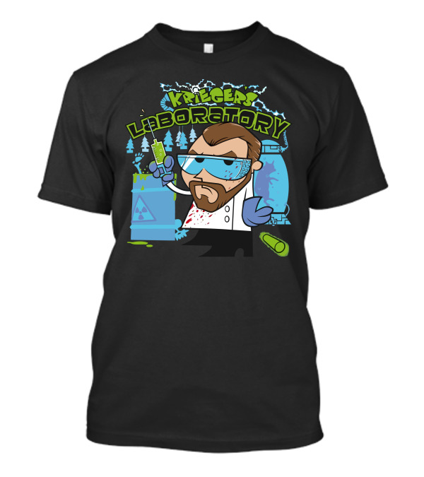 KriegerS Laboratory Scientist With Test Tube And Radioactive Container T-Shirt