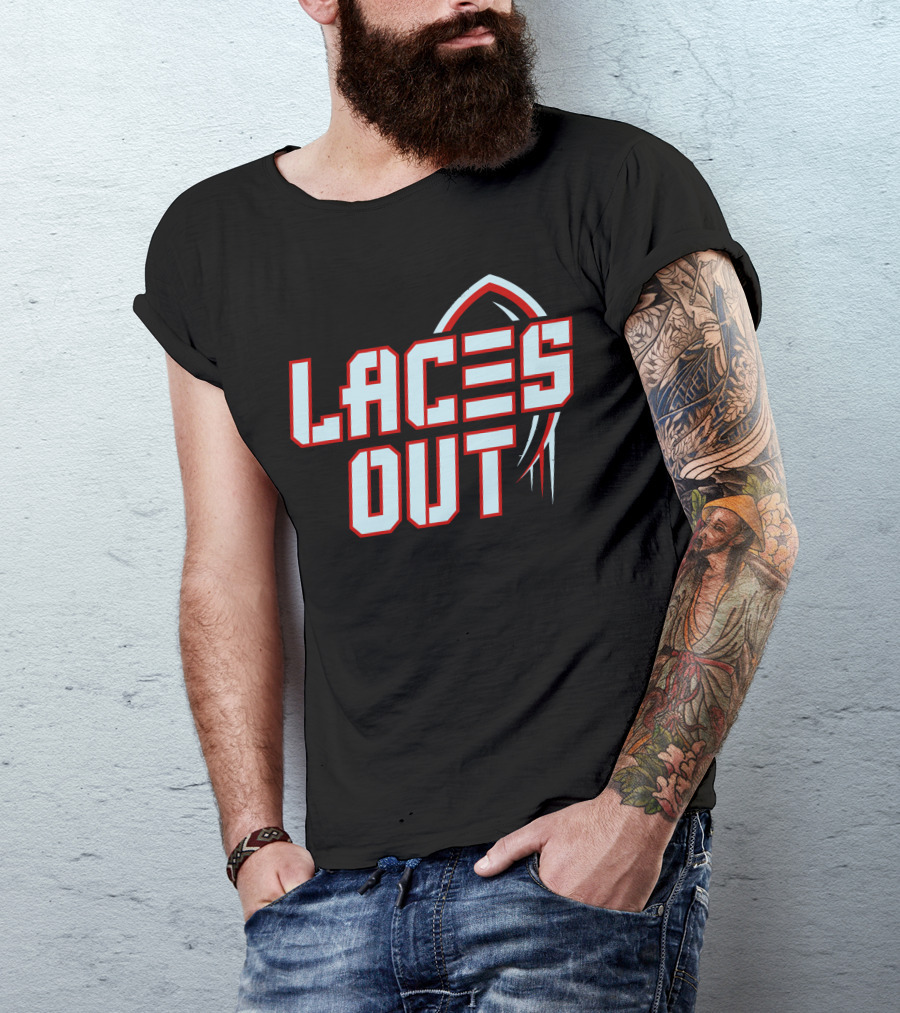 Laces Out Football Reference With Goal Post T-Shirt