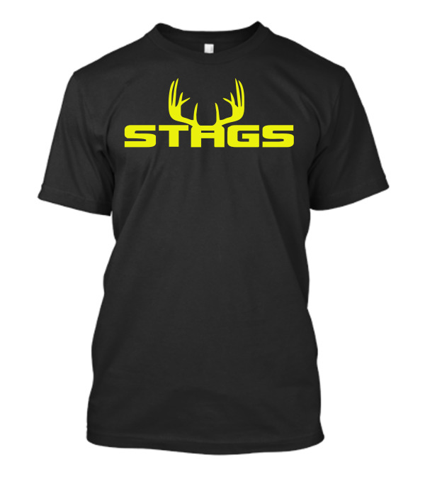 STAGS Antler Logo Bold Yellow T-Shirt
