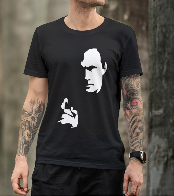 Steven Seagal High Quality Silhouette Iconic Pose T-Shirt