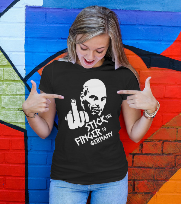 Stick The Finger To Germany Gesture Face T-Shirt