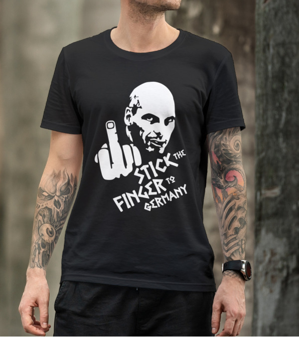 Stick The Finger To Germany Gesture Face T-Shirt