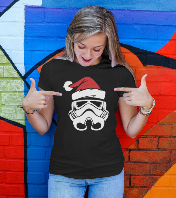 Stormtrooper Santa Funny Christmas Star Wars Holiday Mashup T-Shirt