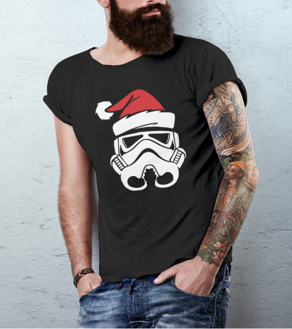Stormtrooper Santa Funny Christmas Star Wars Holiday Mashup T-Shirt