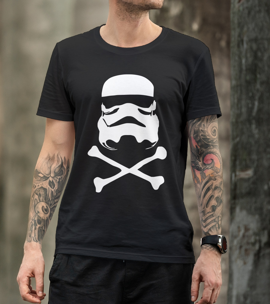 Stormtrooper Skull Crossbones Star Wars Space Pirate Nerd T-Shirt
