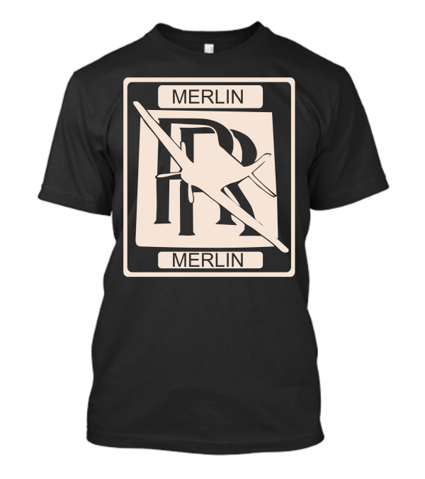 Rolls-Royce Merlin Airplane Logo Strega Style Merlin Power T-Shirt