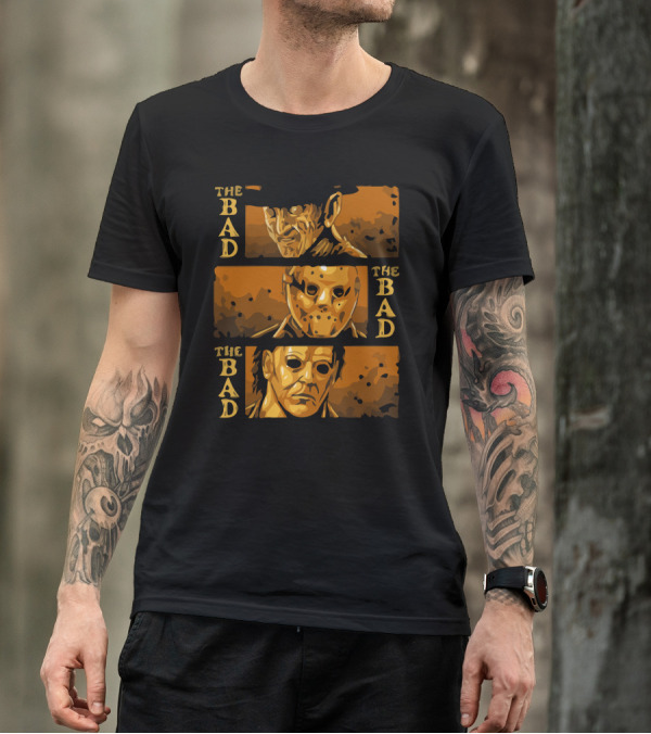 The Bad Horror Villains Trio Classic Cinema Icons T-Shirt