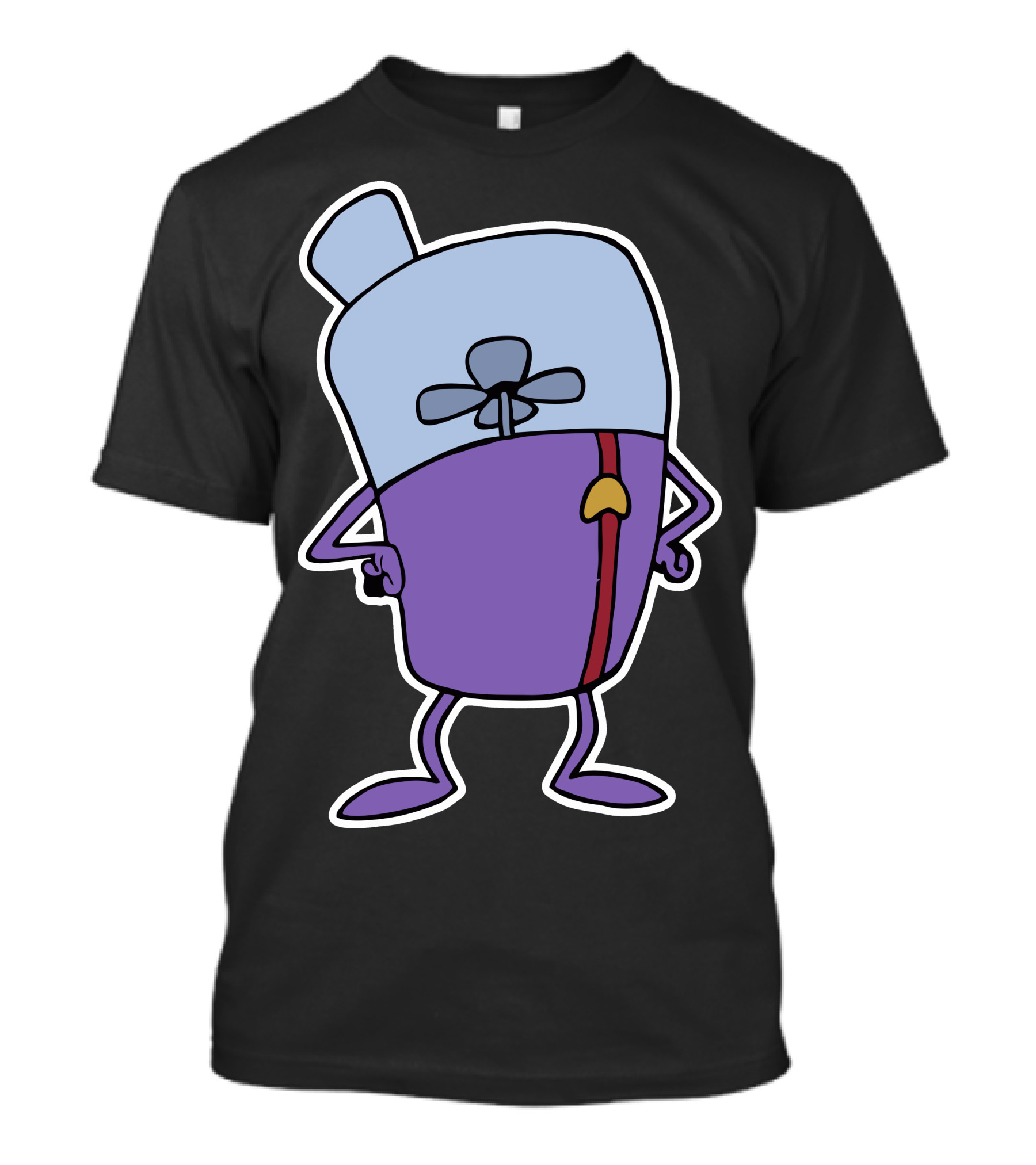 Grumpy Blender Cartoon Character With Arms And Legs T-Shirt