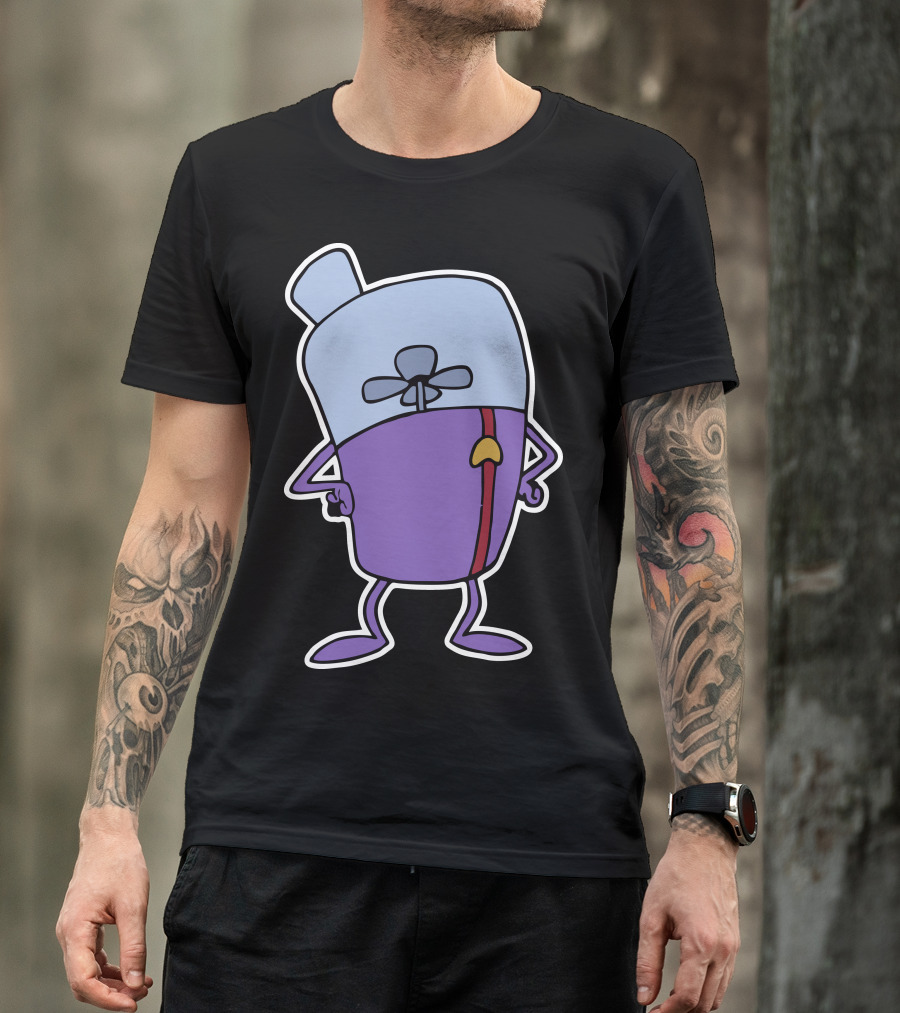 Grumpy Blender Cartoon Character With Arms And Legs T-Shirt