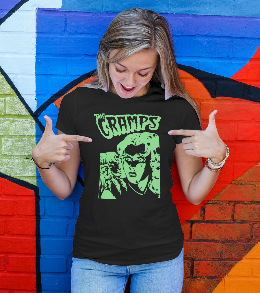 The Cramps Vintage Horror Comic Style Monster Woman T-Shirt