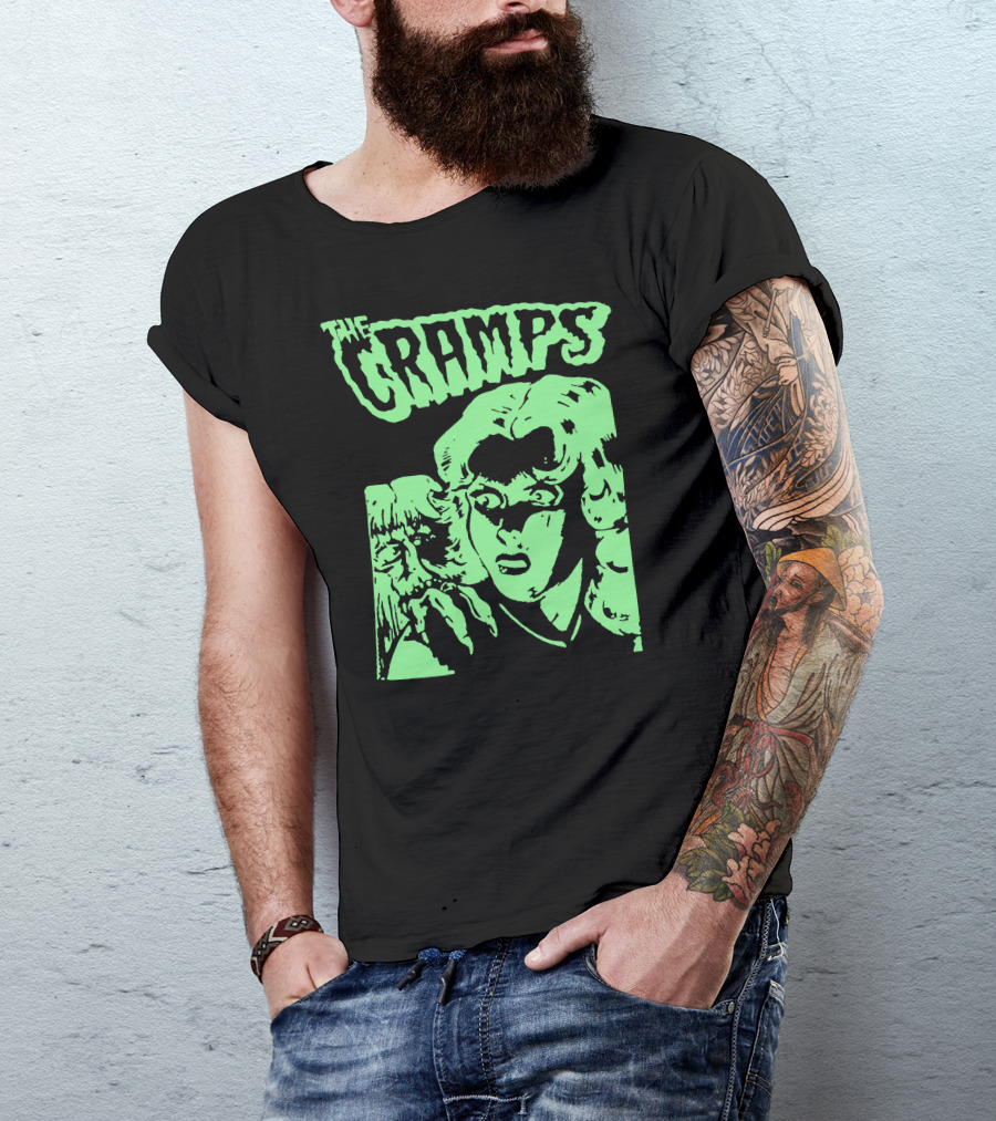 The Cramps Vintage Horror Comic Style Monster Woman T-Shirt