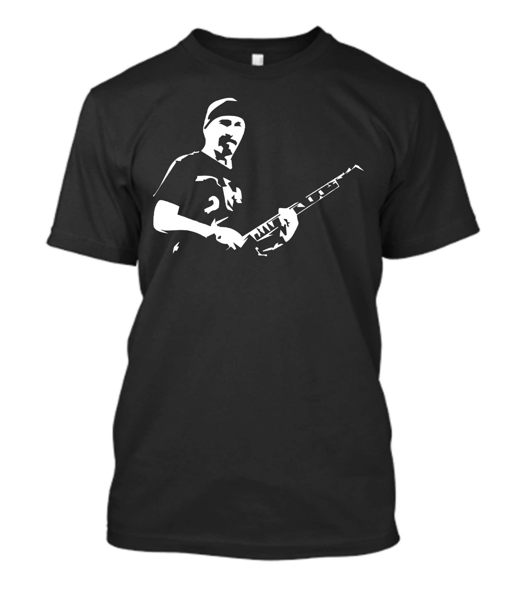 The Edge U2 Guitar Iconic Rock Band T-Shirt
