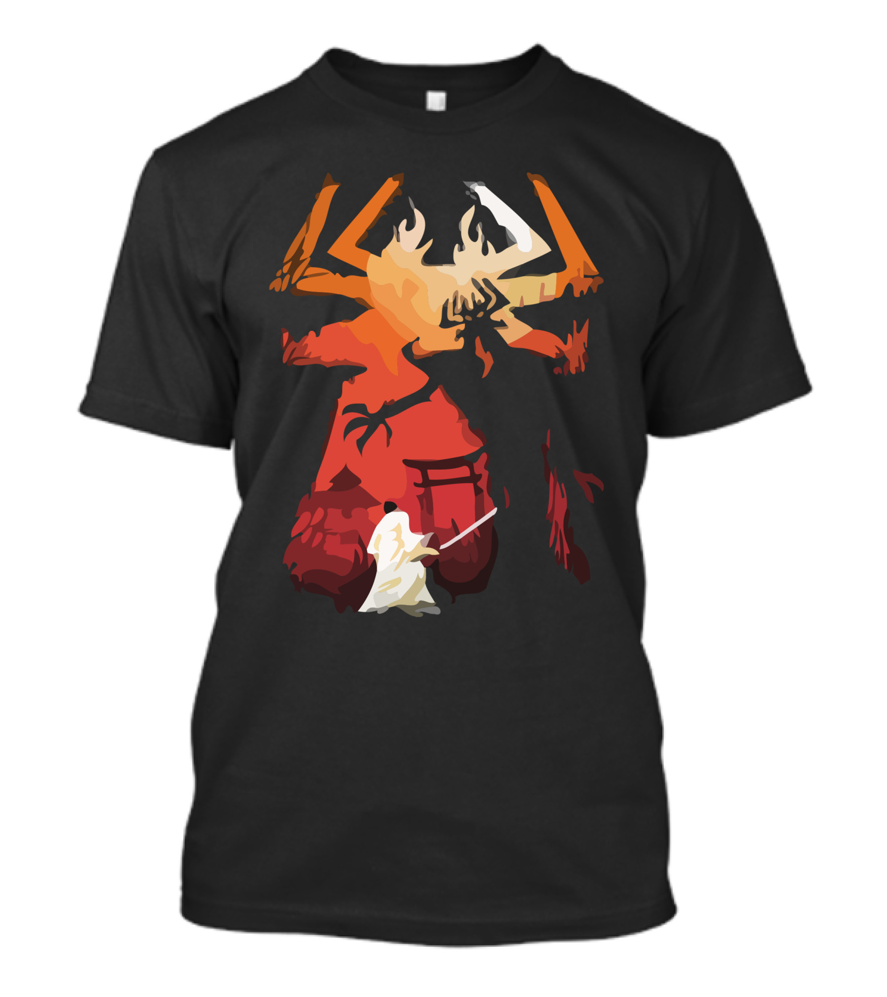 Samurai Showdown Against Fiery Demon T-Shirt