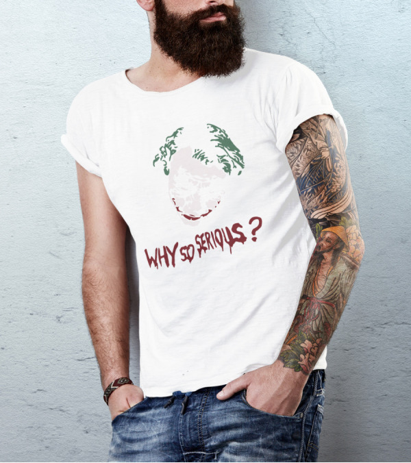 Joker Why So Serious Iconic Villain Face T-Shirt