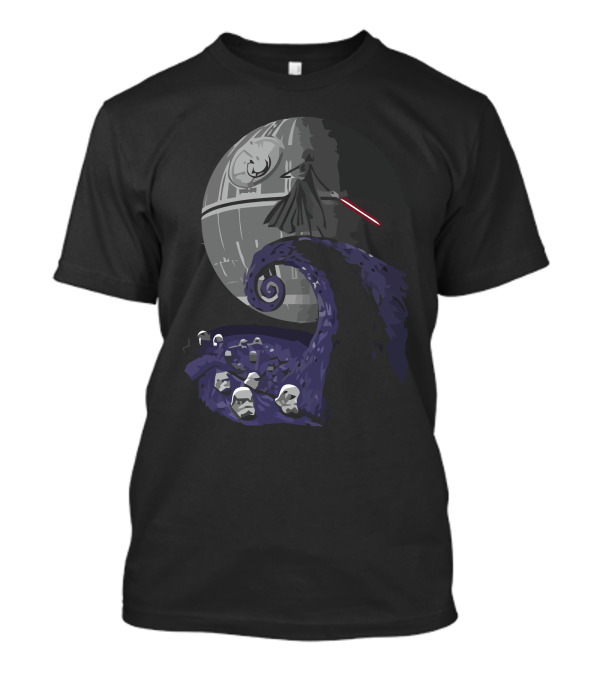 The Nightmare Before Empire Death Star Meets Twisted Hill With Sith Lord And Stormtroopers T-Shirt
