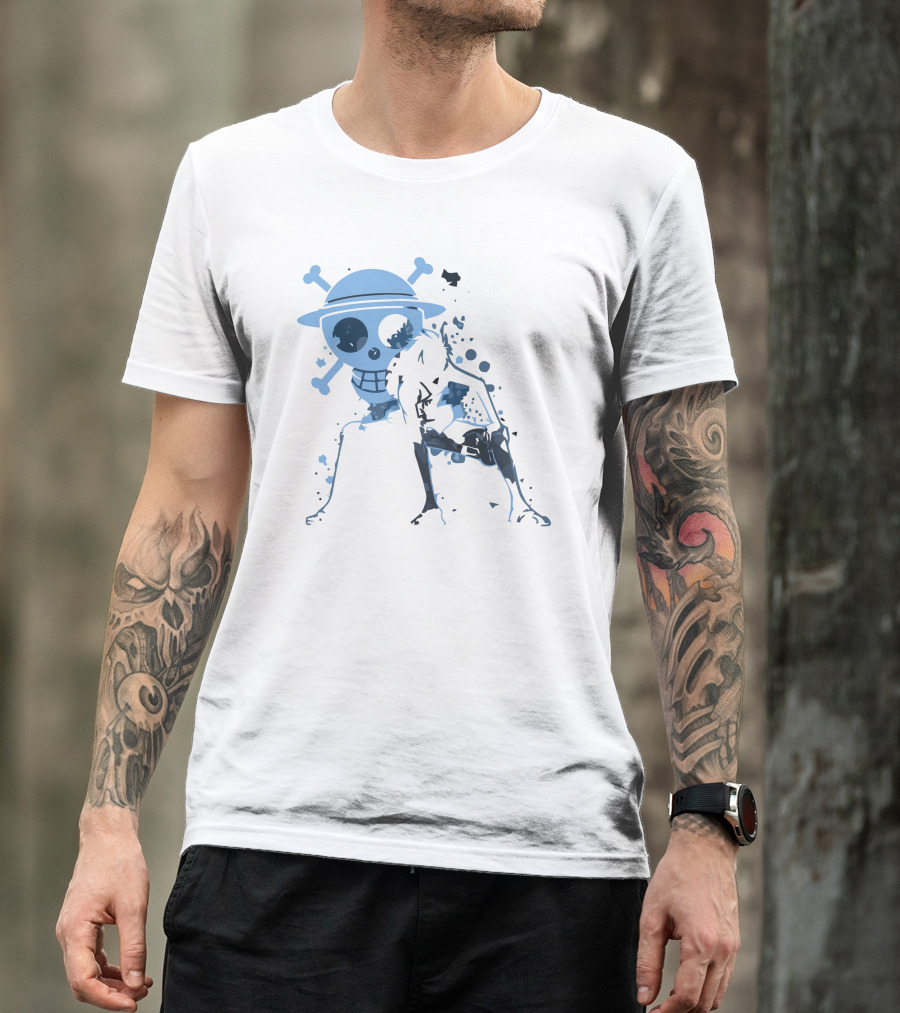 One Piece Luffy And Jolly Roger T-Shirt