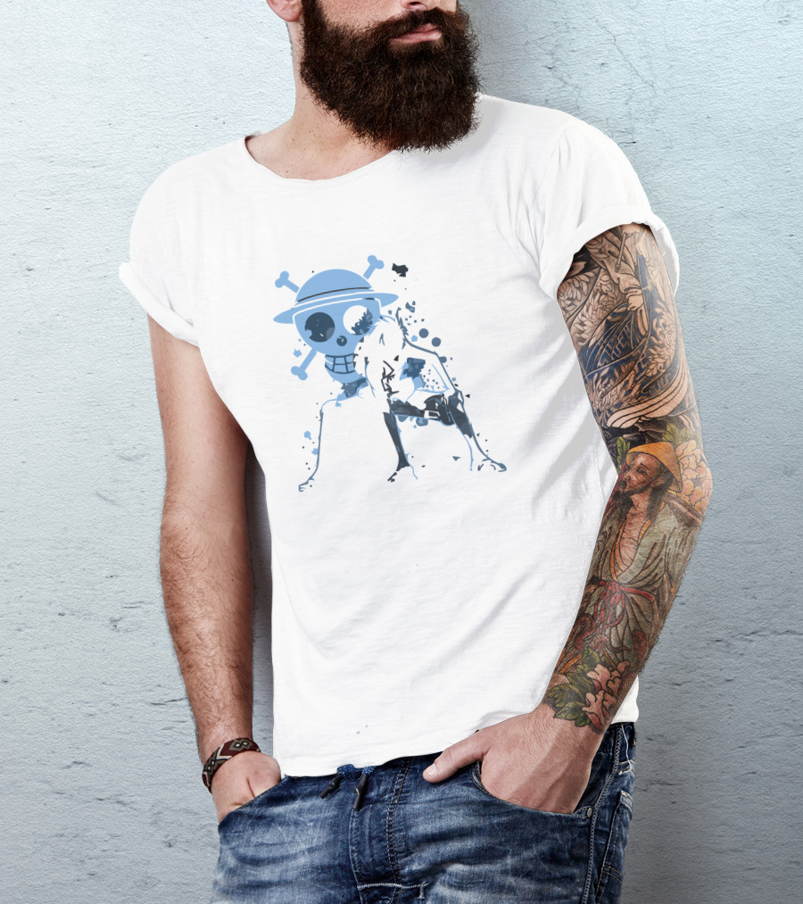 One Piece Luffy And Jolly Roger T-Shirt
