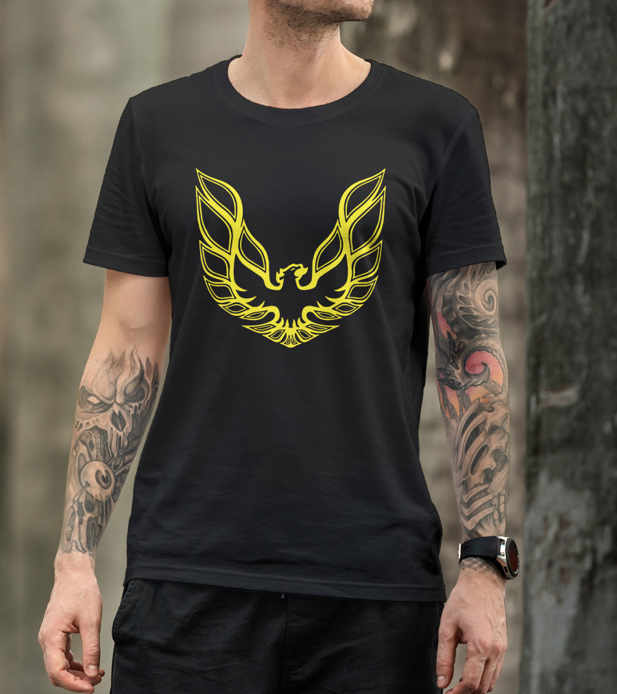 Pontiac Firebird Iconic Yellow Phoenix Emblem T-Shirt