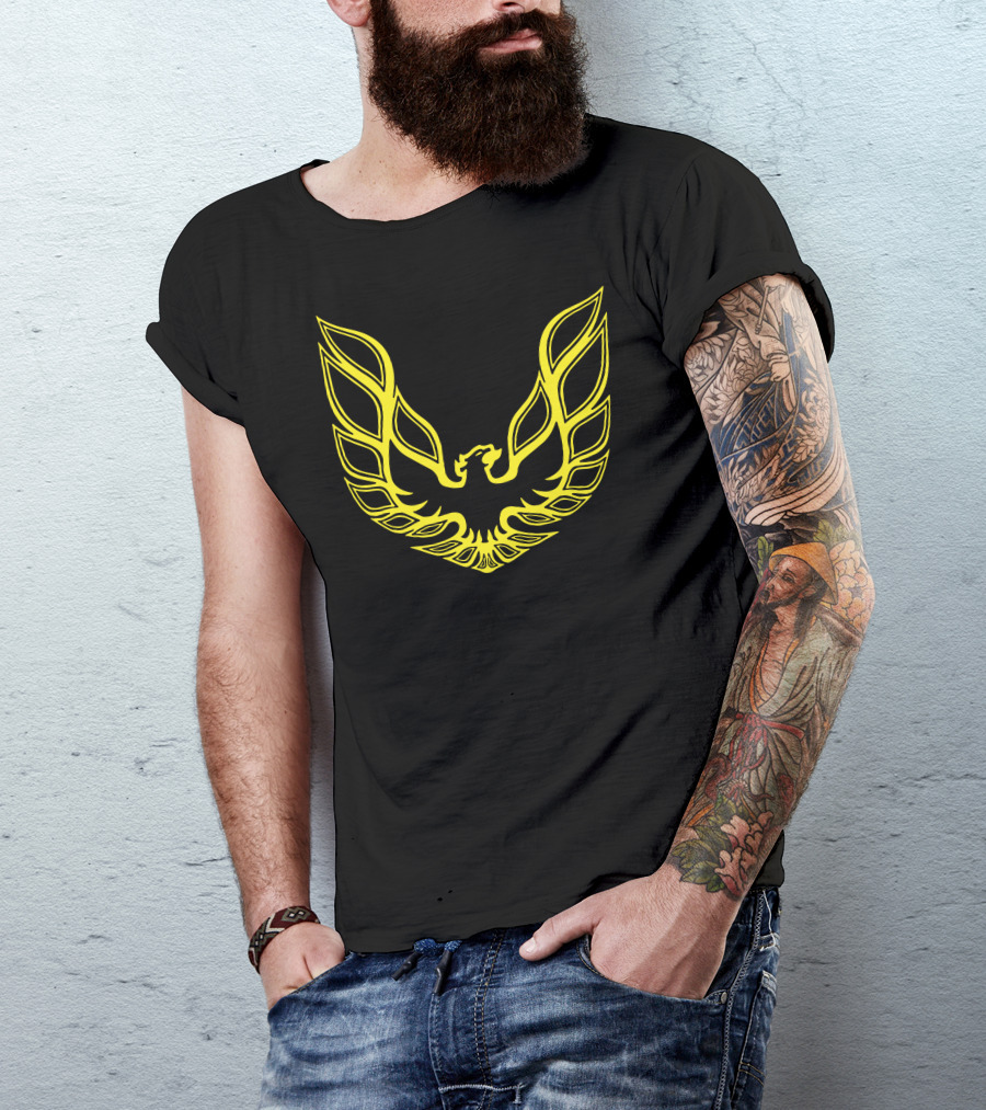 Pontiac Firebird Iconic Yellow Phoenix Emblem T-Shirt