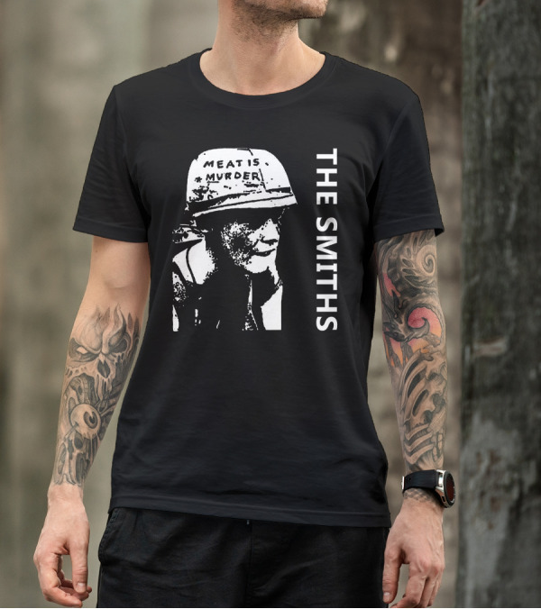 The Smiths Meat Is Murder Helmet Soldier Image T-Shirt
