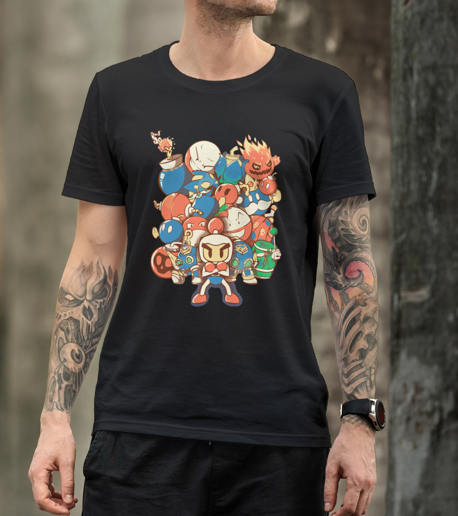 Bomberman Ultimate Collection Bomb Characters Retro T-Shirt