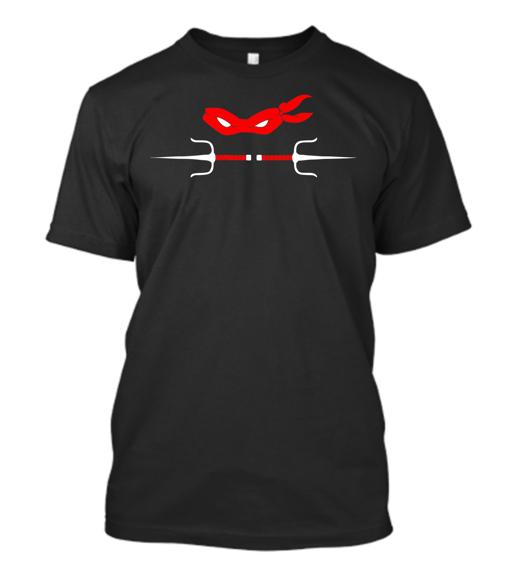 TMNT Teenage Mutant Ninja Turtles Raphael Red Mask And Sai Weapon T-Shirt